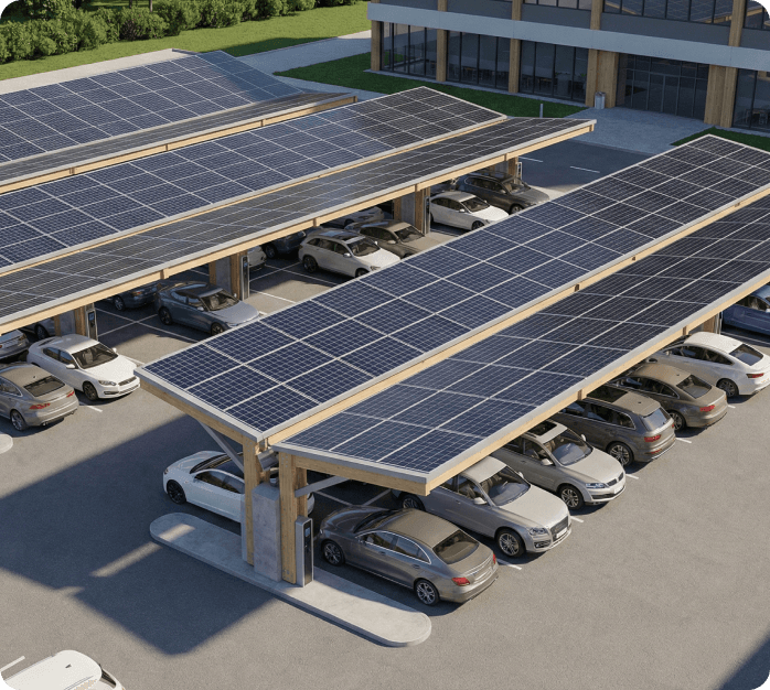 Massgeschneiderte Solar-
lösungen für Carports